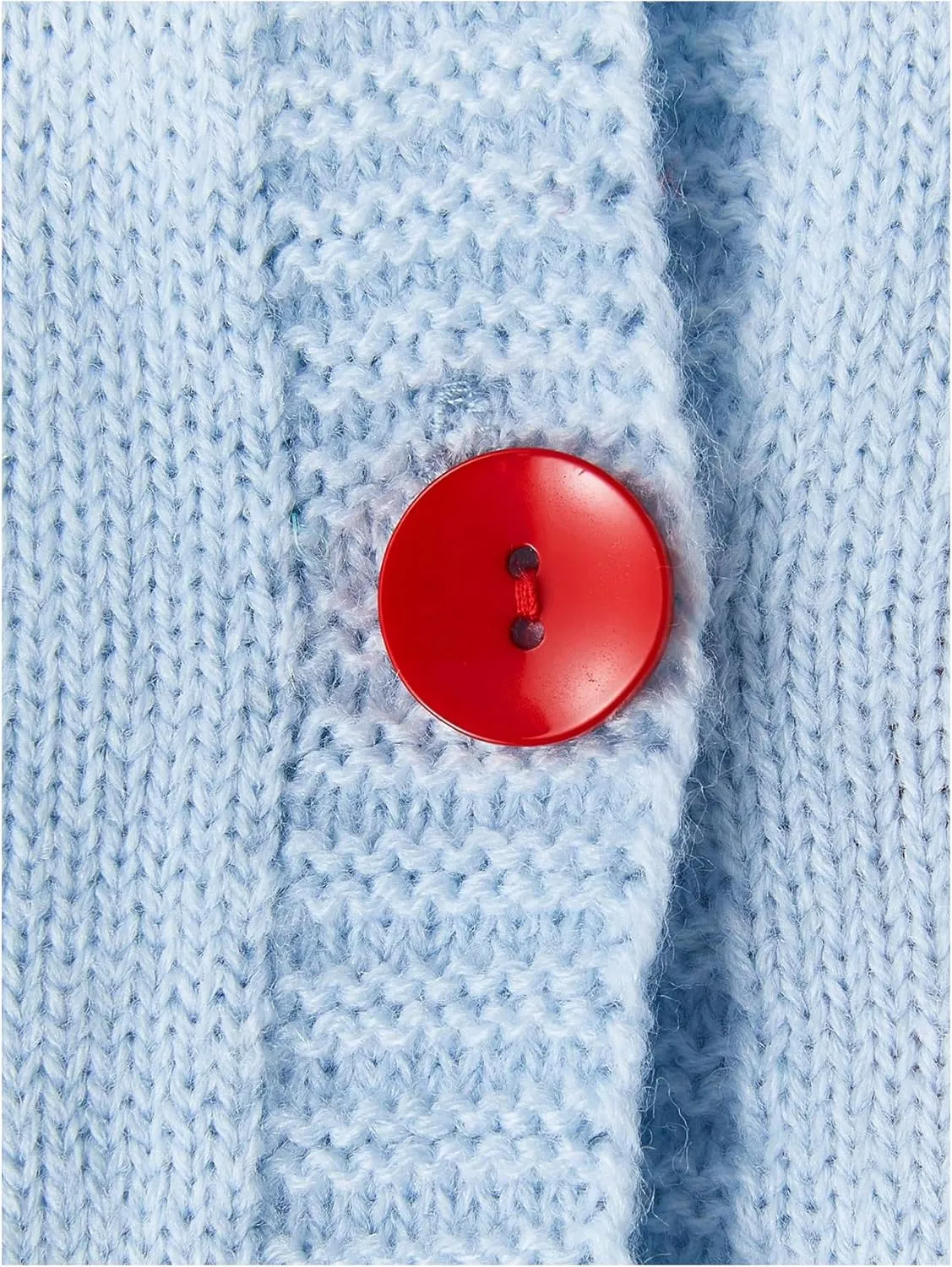 MakeMeChic Girl's Strawberry Print V Neck Button Down Cardigan Sweater Long Sleeve Cute Tops
