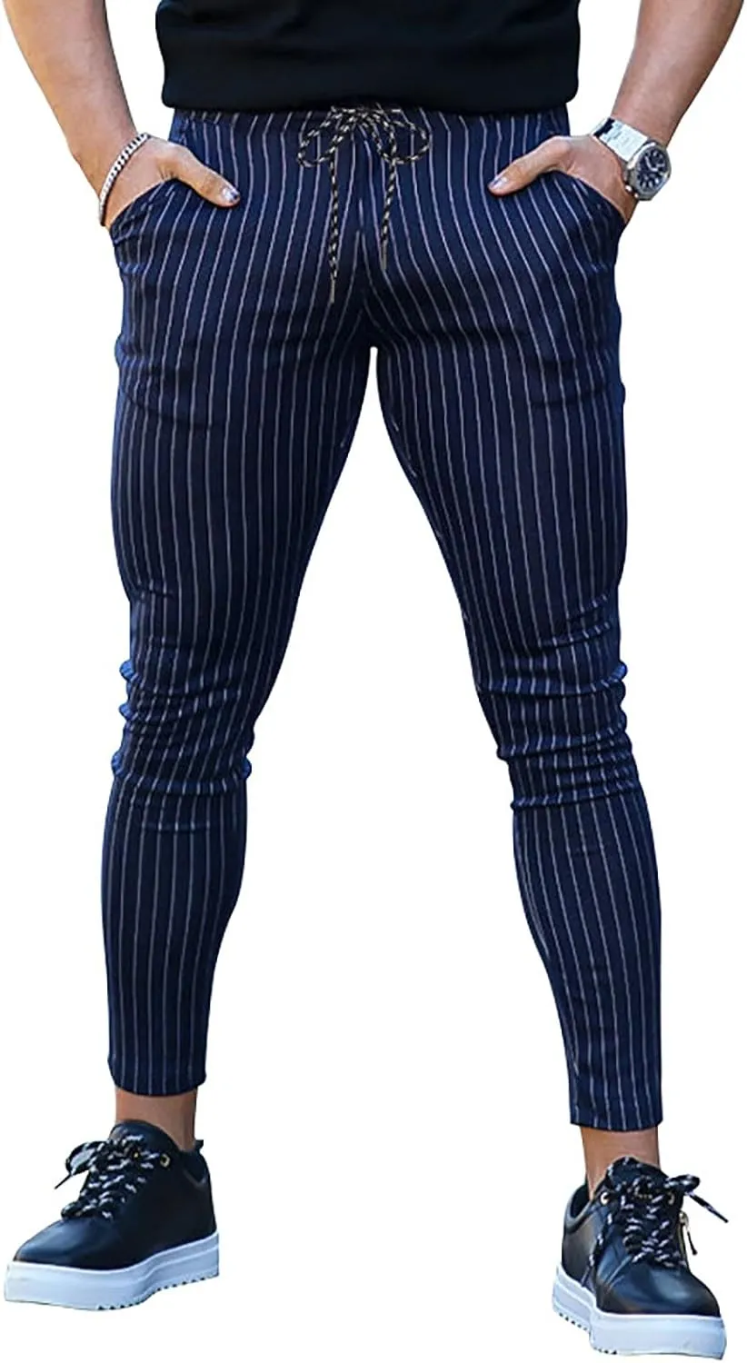 Men Cargo Jogger Lightweight Tapered Hiking Pants Sport Running Sweatpants for Training Elastic Waist Drawstring Jeans