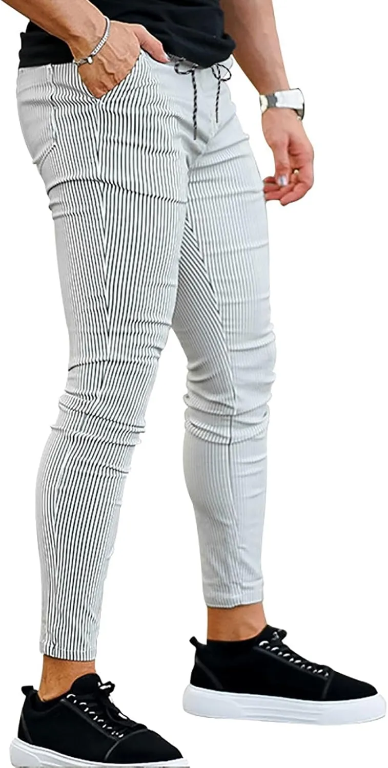 Men Cargo Jogger Lightweight Tapered Hiking Pants Sport Running Sweatpants for Training Elastic Waist Drawstring Jeans