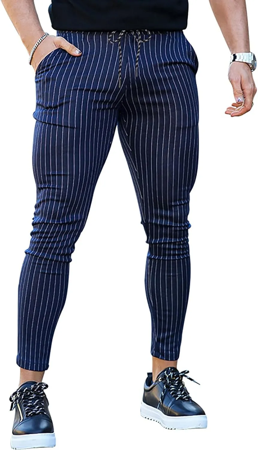 Men Cargo Jogger Lightweight Tapered Hiking Pants Sport Running Sweatpants for Training Elastic Waist Drawstring Jeans