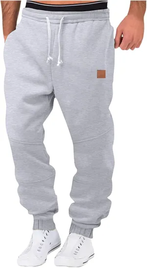 Men Jogging Bottoms Pants Trousers Casual Comfort Joggers Running Sweatpant Drawstring Combat Work Trousers