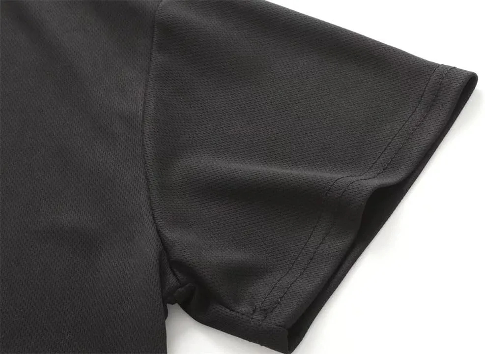 Men Solid Knit Polyester Running Quick Dry T-Shirts