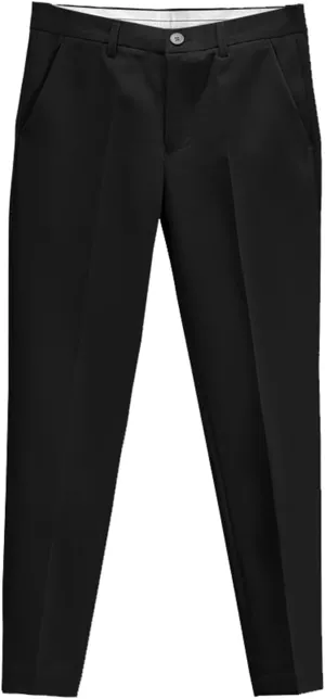 Men's Casual Chino Pants Classic Expandable Waist Formal Work Suit Pants Business Slim Fit Skinny Dress Pants