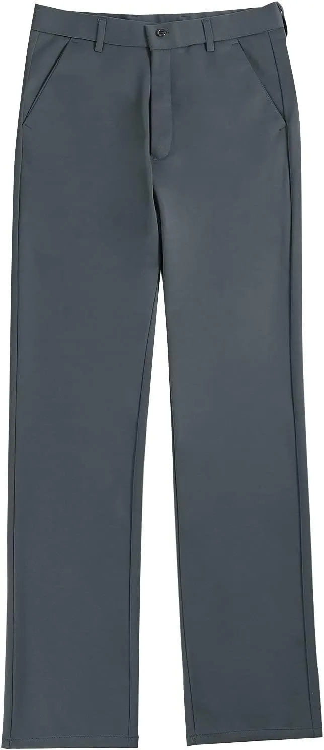 Mens Chinos Pants,Slim Fit Skinny Stretch Dress Pants Straight Leg Zipper Button Business Classic Dress Trousers
