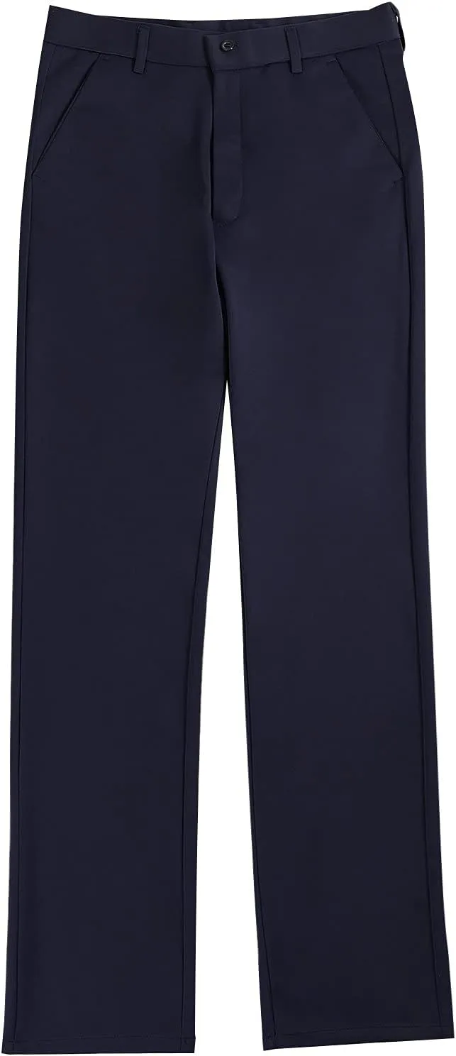 Mens Chinos Pants,Slim Fit Skinny Stretch Dress Pants Straight Leg Zipper Button Business Classic Dress Trousers