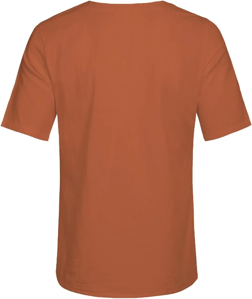 Men's Henley Shirts V-Neck Lace-Up Medieval Beach Resorts Retro Shirt