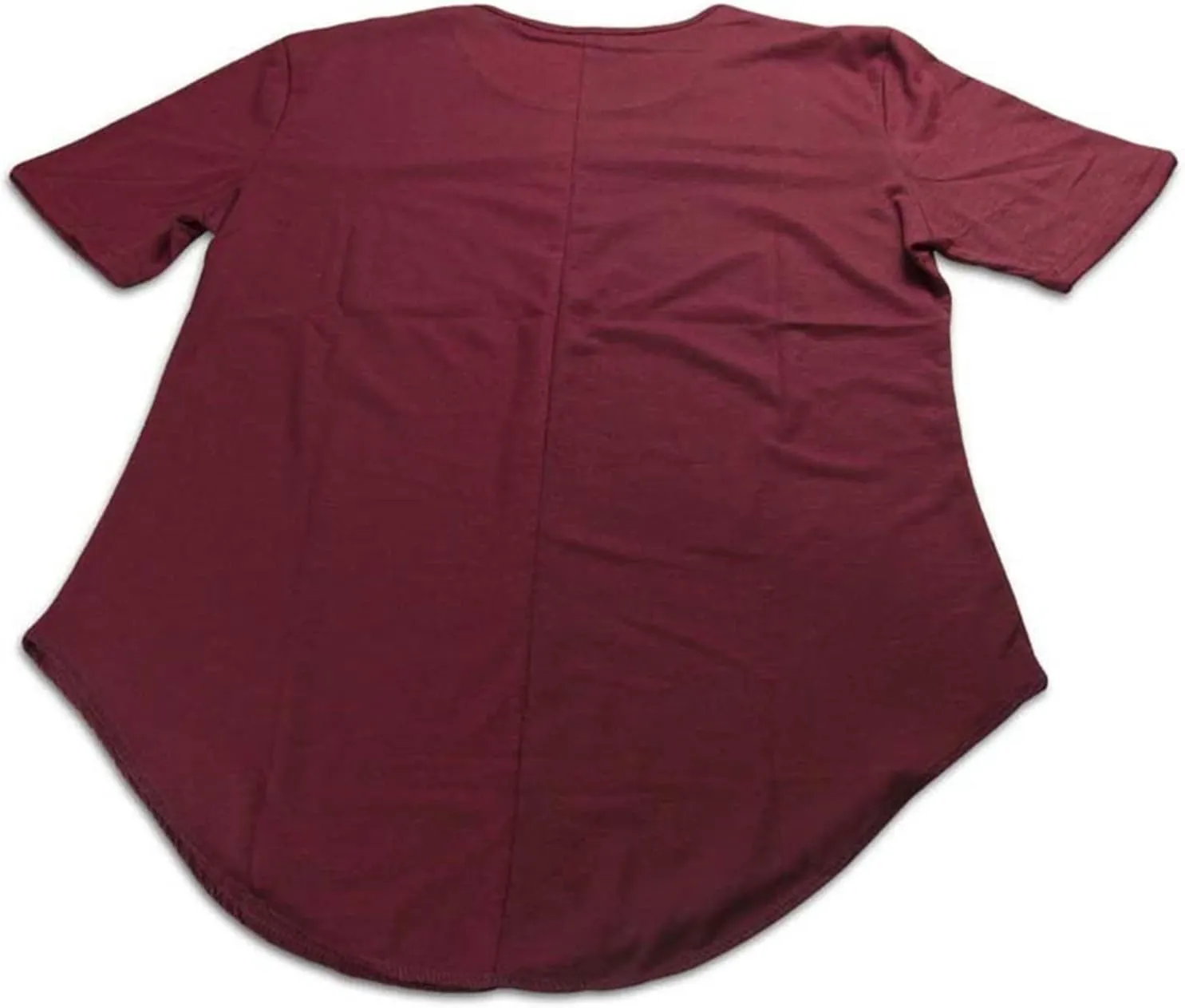 Men's Hipster Curved Longline Drop Tail Tee Top Long Hip Hop Shirts Gym Workout Slim Fit Short Sleeve