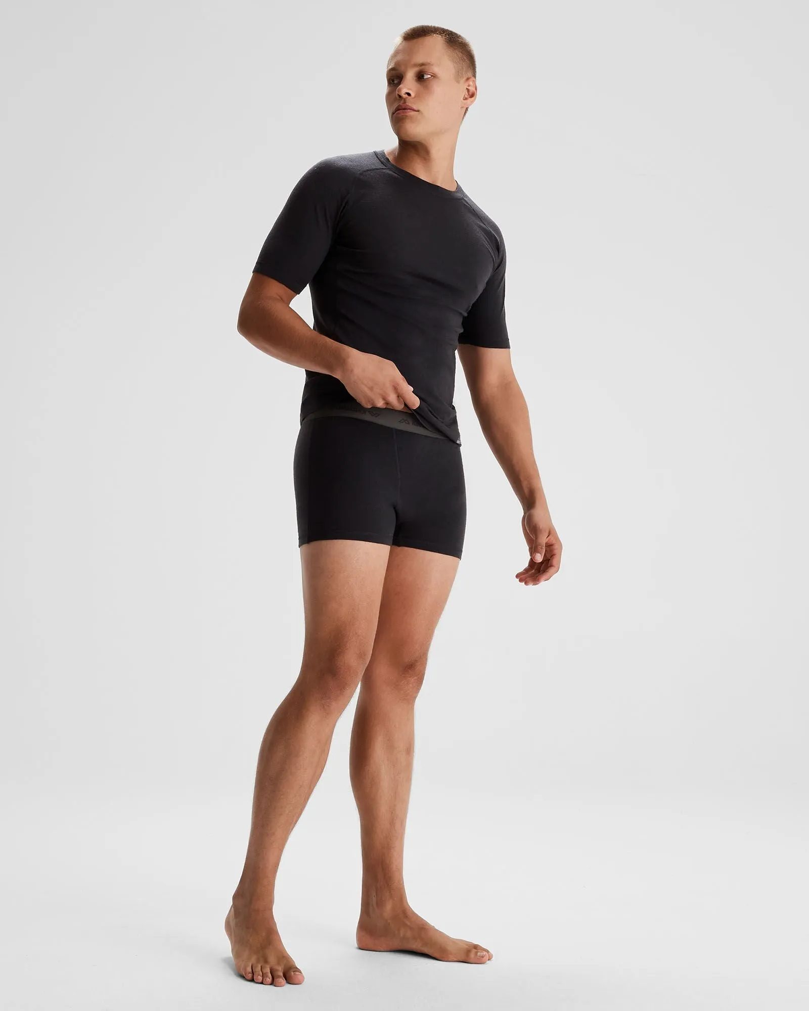 Men's K-Merino 125 4.5 inch Boxer - Black Stingray