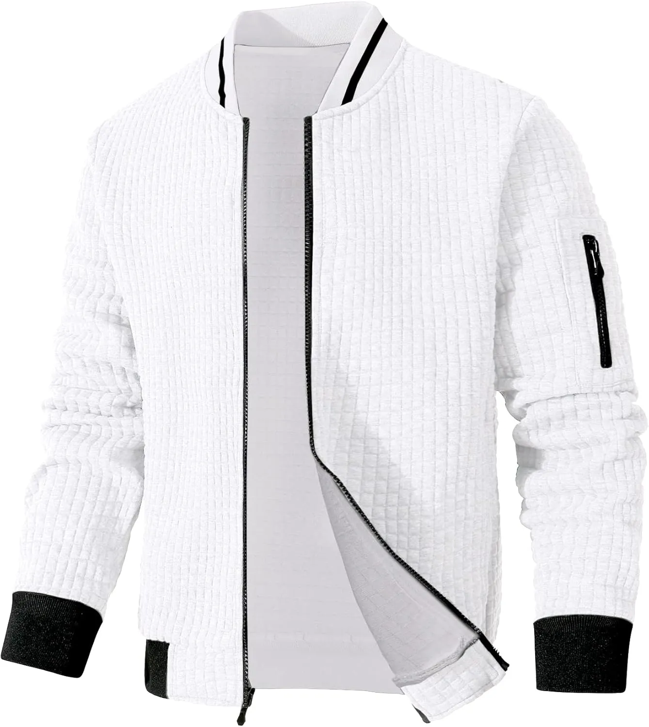 Mens Lightweight Jacket Casual Bomber Jacket Varsity Coat