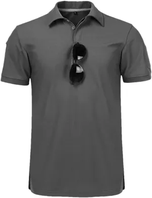 Men's Quick Dry Embroidered Polo Shirts Short Sleeve Collared Shirt