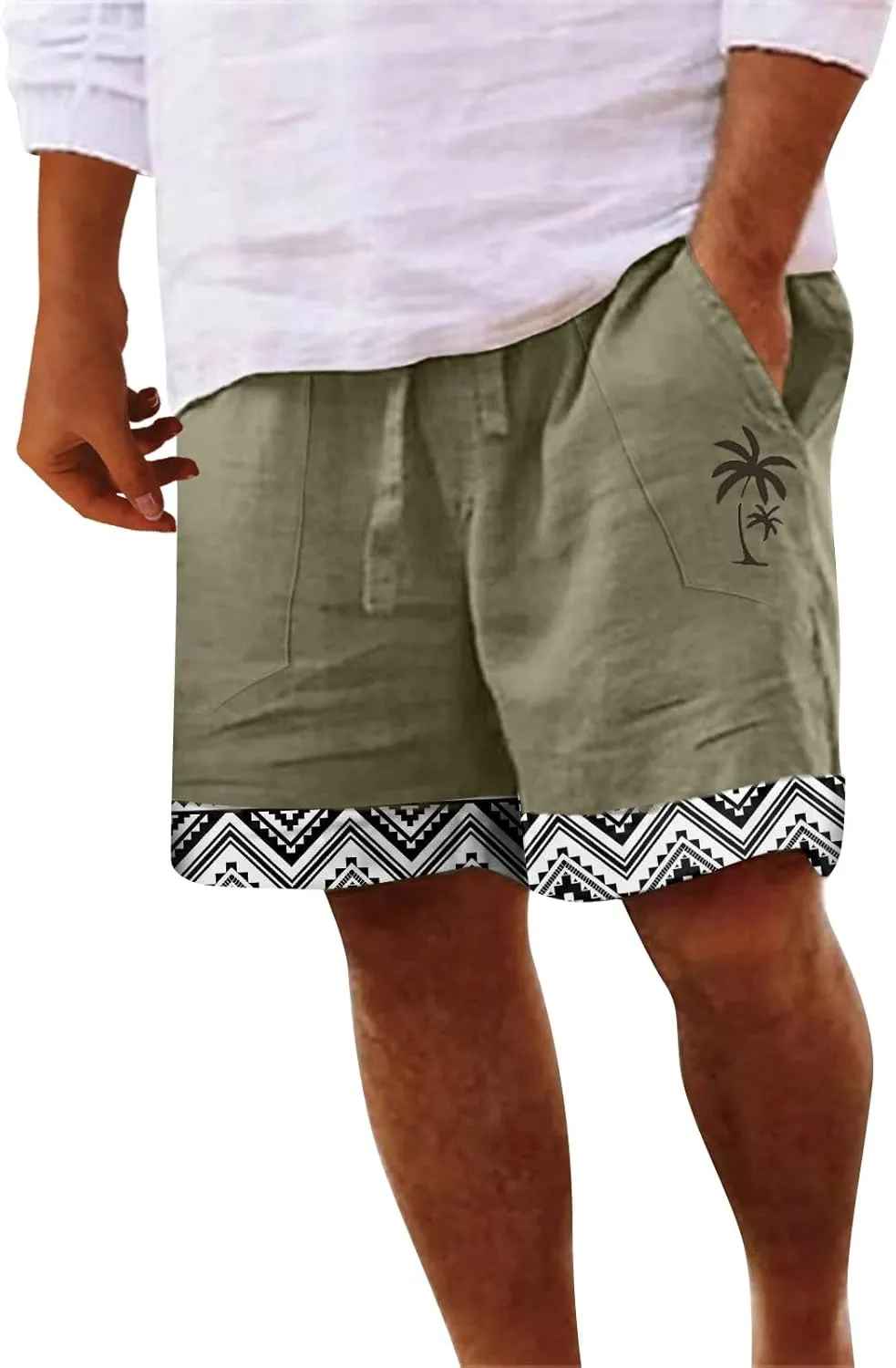 Mens Shorts Shorts Men's Solid Cotton Summer Fashionable Men's Pants Mens Clothes Mens 5 Inch Mesh Shorts Men Shorts