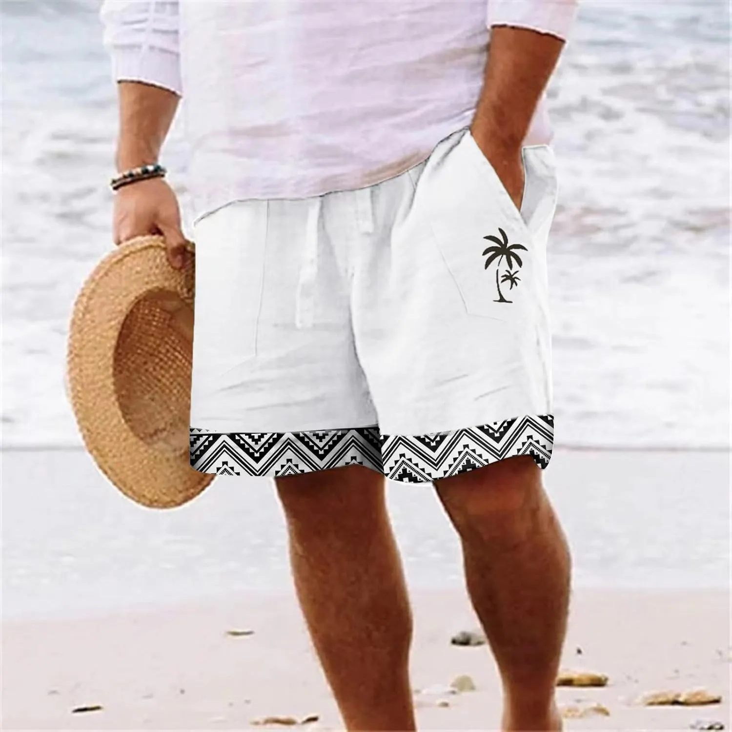 Mens Shorts Shorts Men's Solid Cotton Summer Fashionable Men's Pants Mens Clothes Mens 5 Inch Mesh Shorts Men Shorts