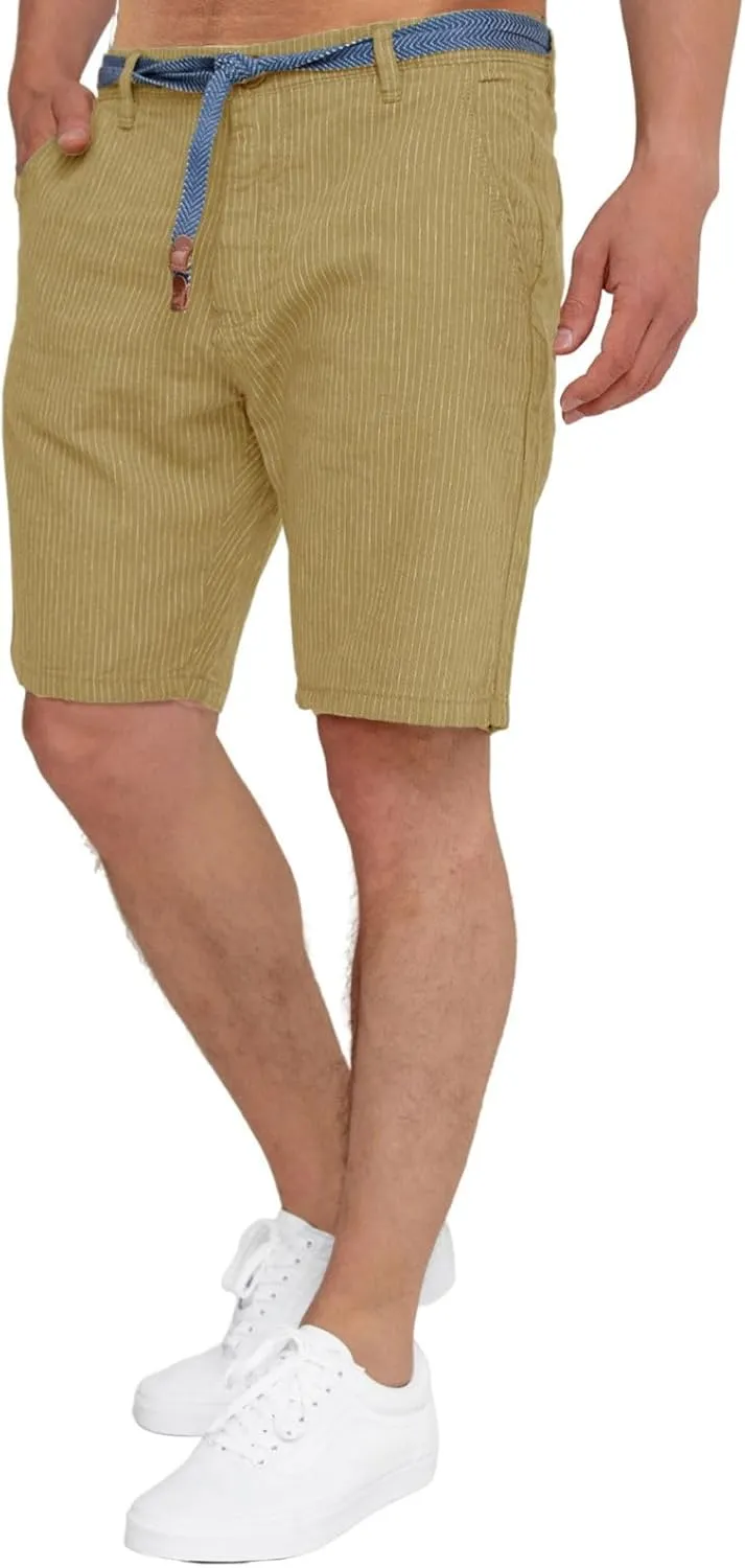 Men's Slim Fit 10" Inseam Stretch Flat Front Chino Short Drawstring Waist Relaxed Fit Classic Summer Short Pants