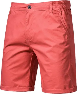 Men's Slim-Fit 5" Shorts Lightweight Outdoor Cargo Short Classic Stretch Chino Shorts Athletic Hiking Tactical Shorts