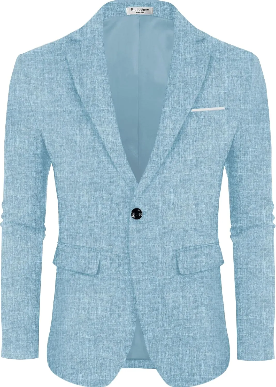 Men's Sport Coat Casual Blazer One Button Lightweight Business Suit Jacket