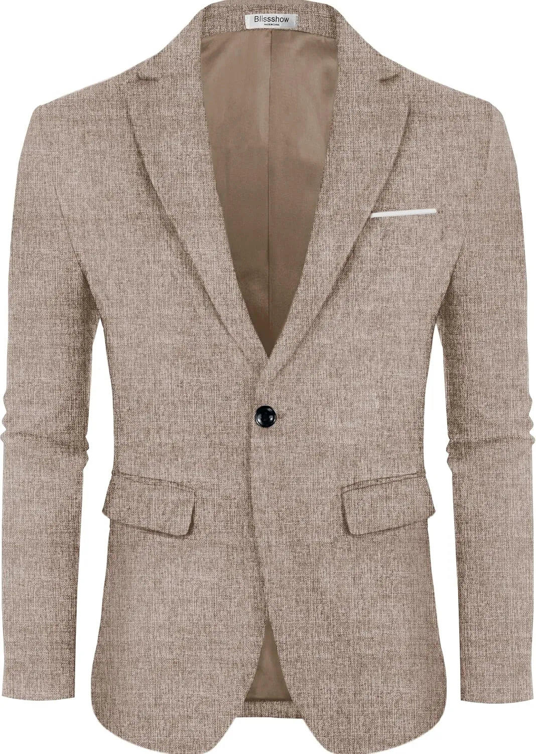 Men's Sport Coat Casual Blazer One Button Lightweight Business Suit Jacket