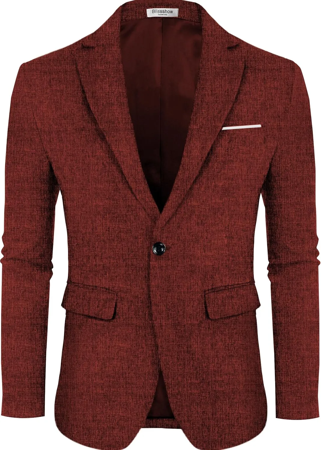 Men's Sport Coat Casual Blazer One Button Lightweight Business Suit Jacket