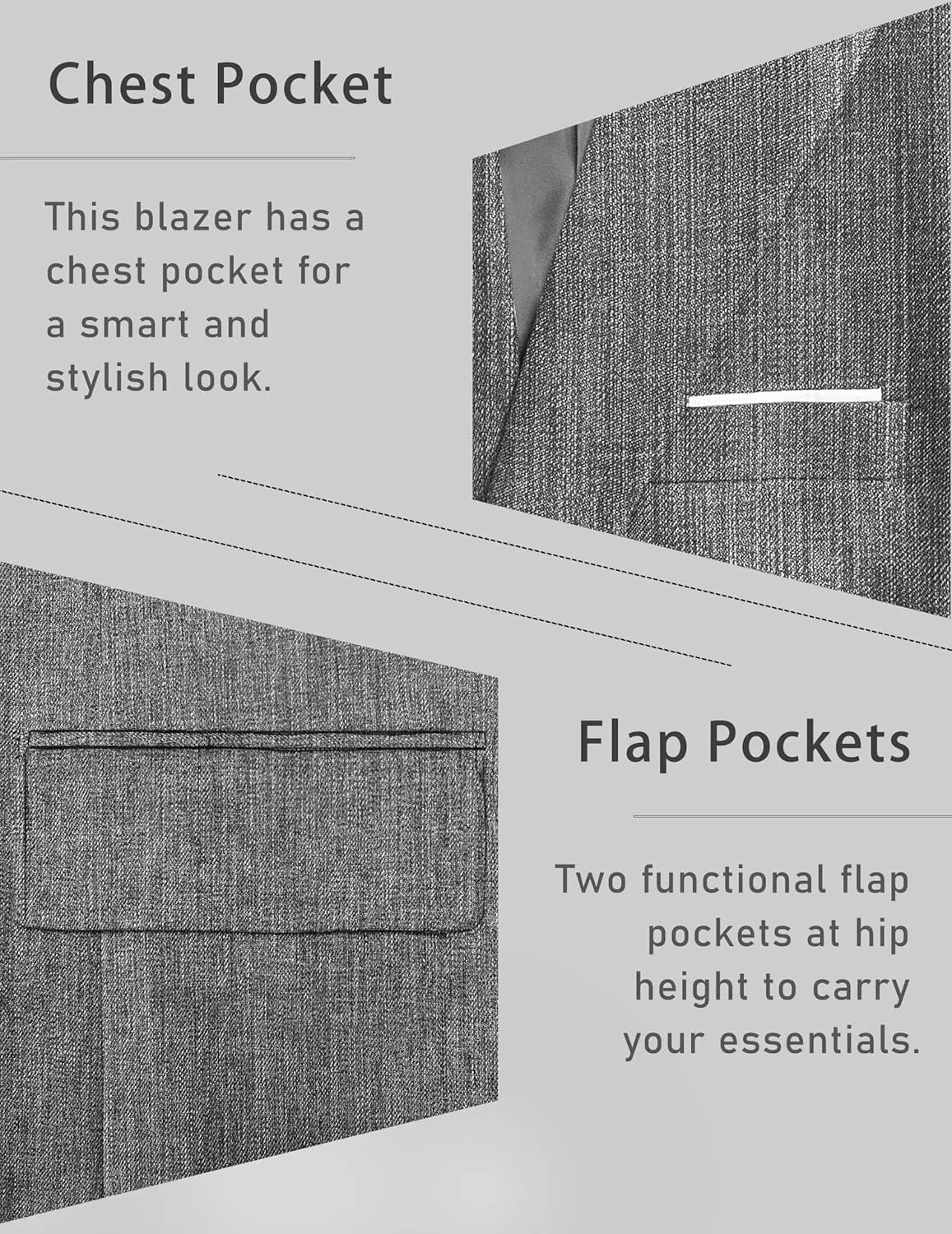 Men's Sport Coat Casual Blazer One Button Lightweight Business Suit Jacket