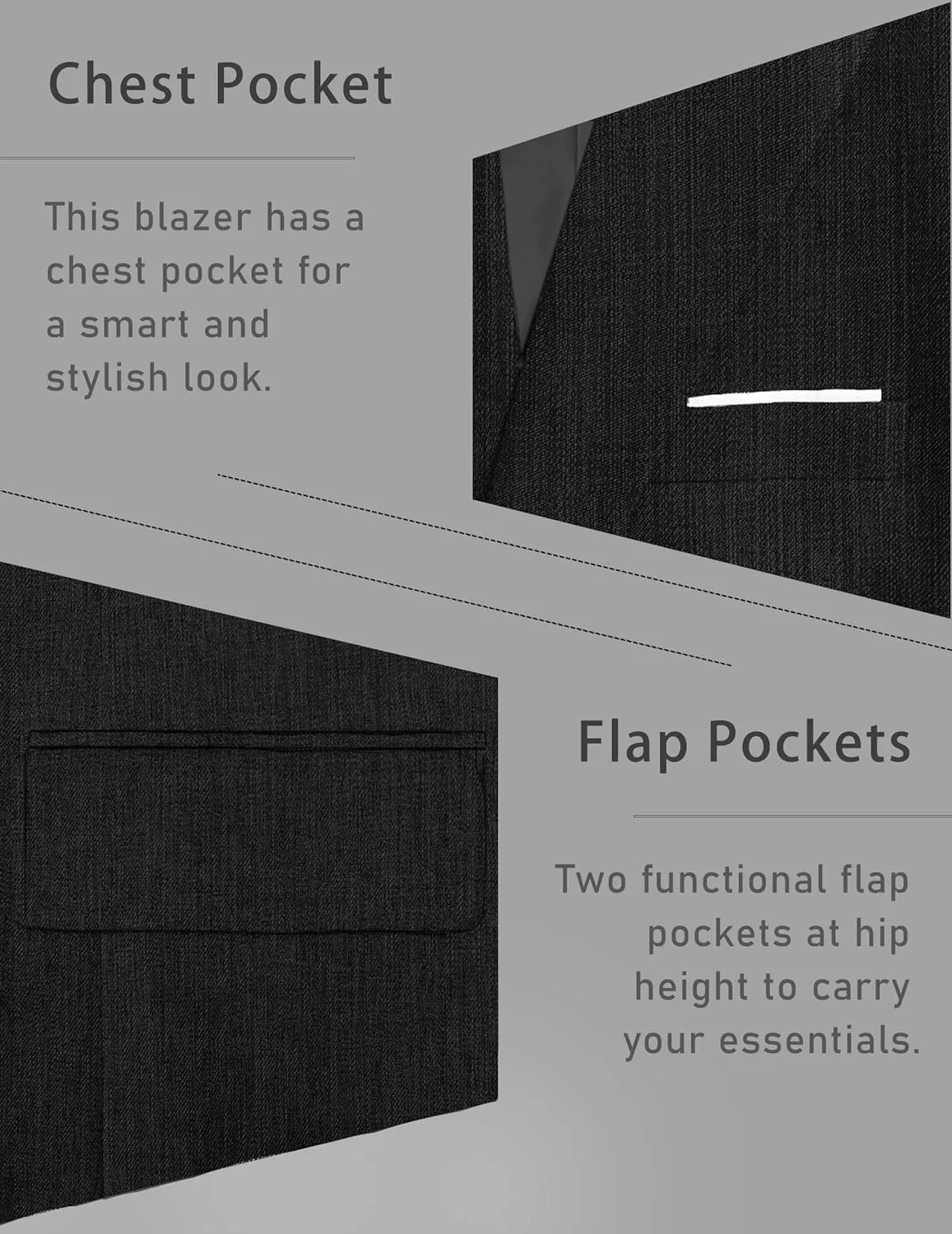 Men's Sport Coat Casual Blazer One Button Lightweight Business Suit Jacket