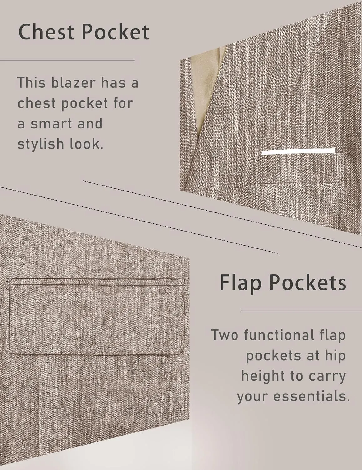 Men's Sport Coat Casual Blazer One Button Lightweight Business Suit Jacket