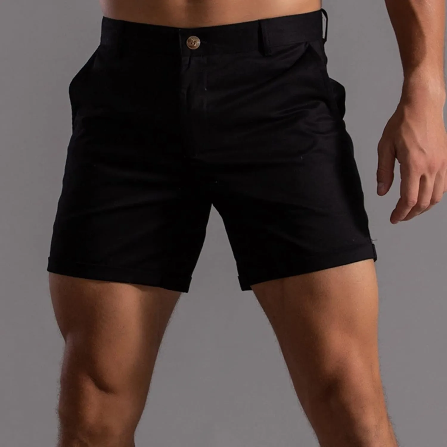 Men's Stretch Golf Shorts Flat Front Chino Shorts Summer Casual Slim Fit Lightweight Hiking Travel Pants with Pockets