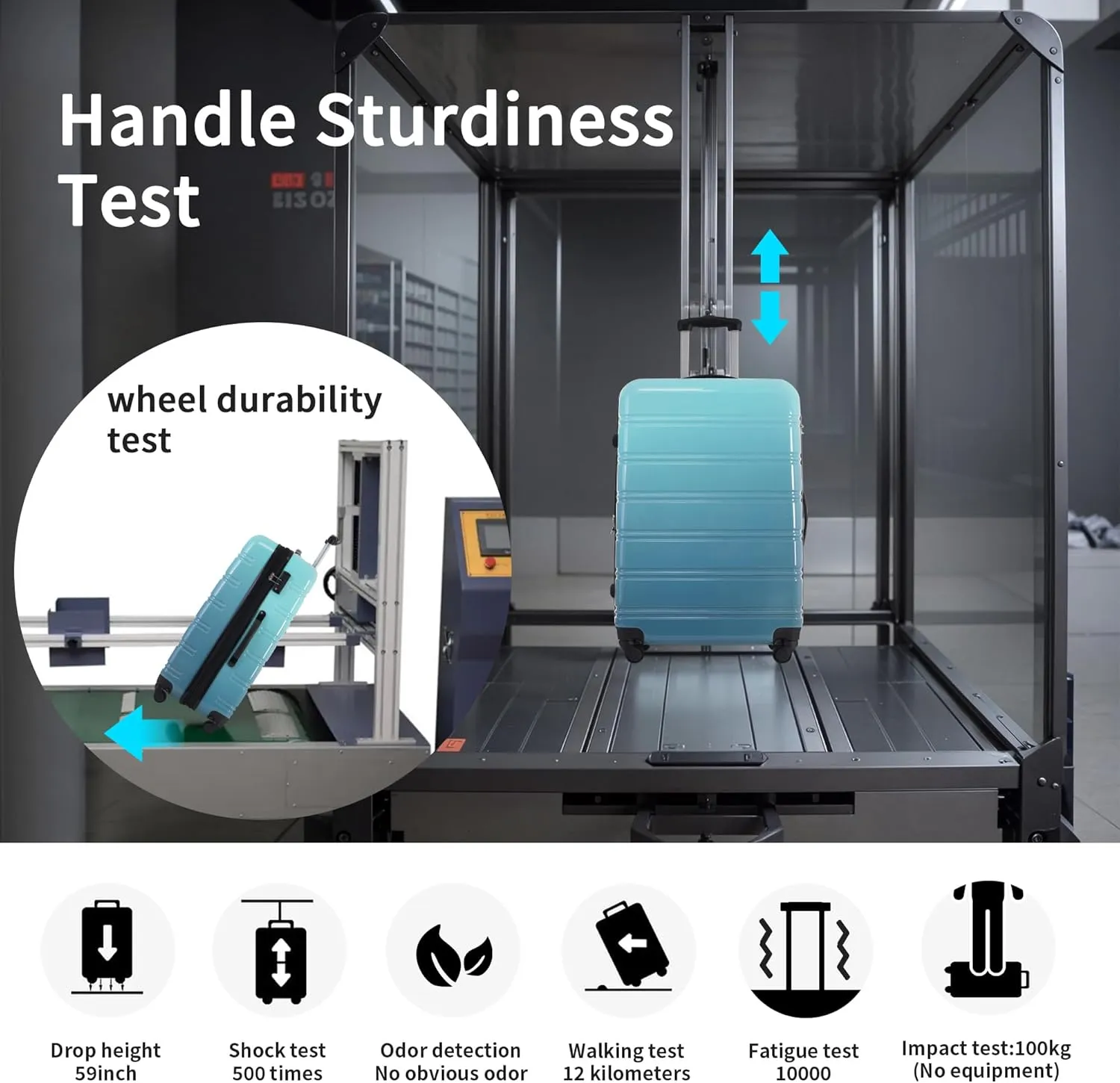 Merax Luggage Set Carry On Luggage with TSA Lock Hard Shell Suitcases & Travel Bag Dual Spinner Wheels Lightweight Durable Travel Set (Gradient Grey Blue, 3 PC(20 24 28))