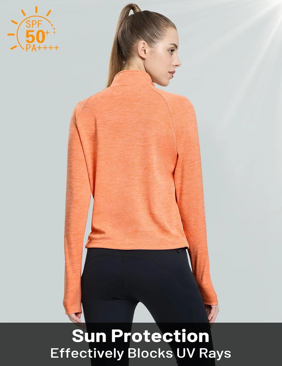 MIER Womens Athletic Jackets Light Weight Cropped Zip Up Workout Running Jacket UPF 50  Full Zip UV Shirts with Pockets