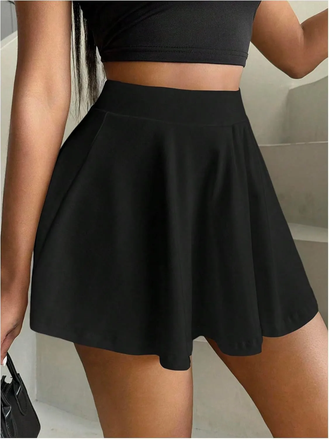 Milumia Women's High Waisted Tennis Skorts Athletic Golf Skirt Shorts with Pockets