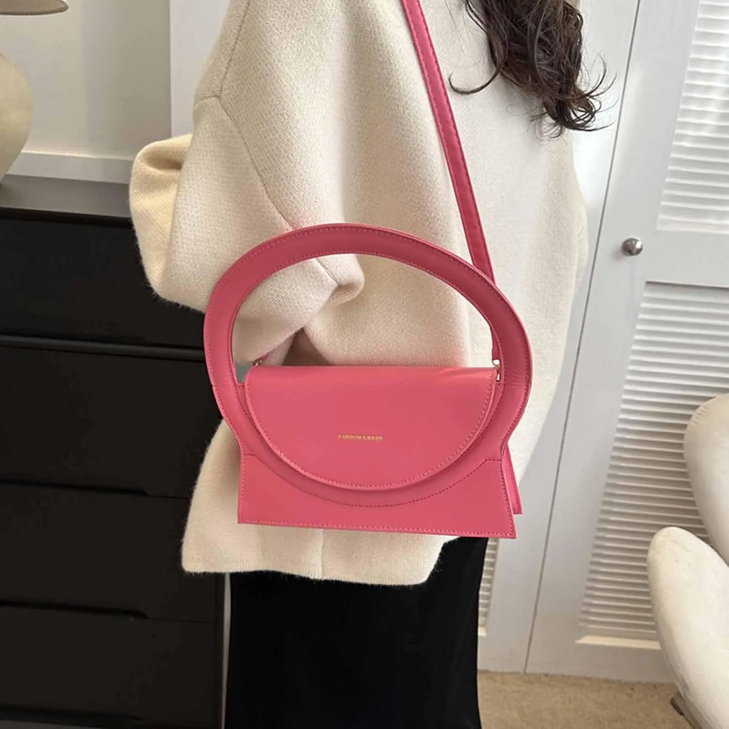 MOLERFO Women's Y2k Retro Top Handle Hobo Bag PU Leather Crossbody Shoulder Bag Handbag Purse Totes Satchels Trendy
