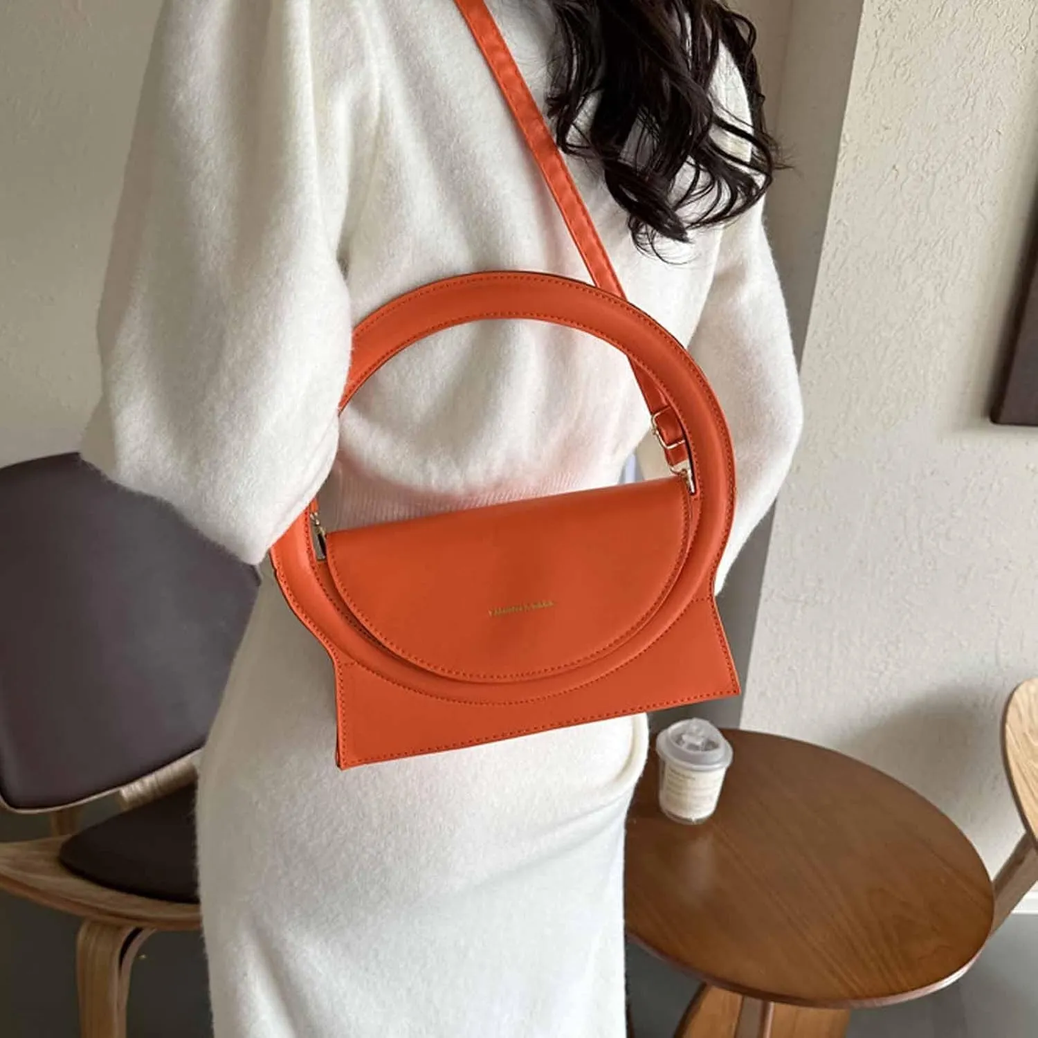 MOLERFO Women's Y2k Retro Top Handle Hobo Bag PU Leather Crossbody Shoulder Bag Handbag Purse Totes Satchels Trendy