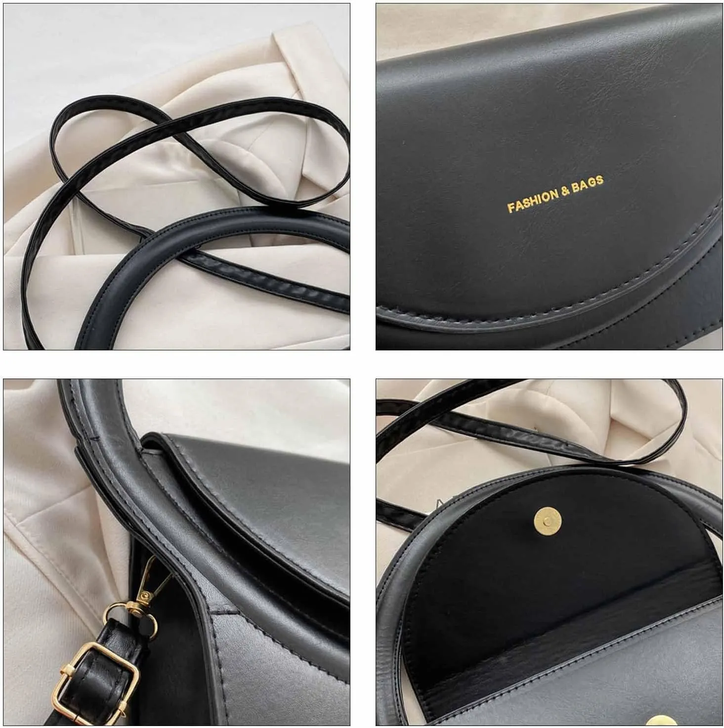 MOLERFO Women's Y2k Retro Top Handle Hobo Bag PU Leather Crossbody Shoulder Bag Handbag Purse Totes Satchels Trendy