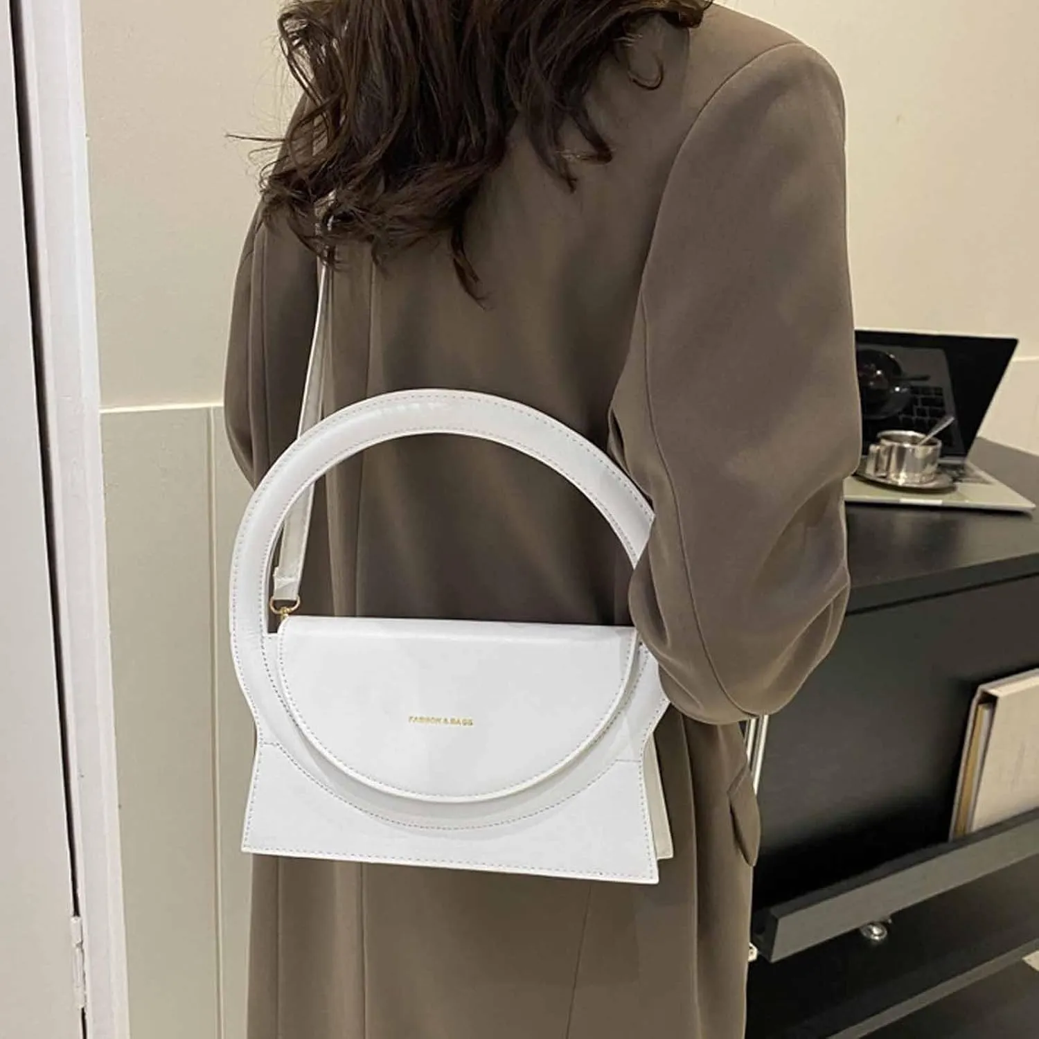 MOLERFO Women's Y2k Retro Top Handle Hobo Bag PU Leather Crossbody Shoulder Bag Handbag Purse Totes Satchels Trendy