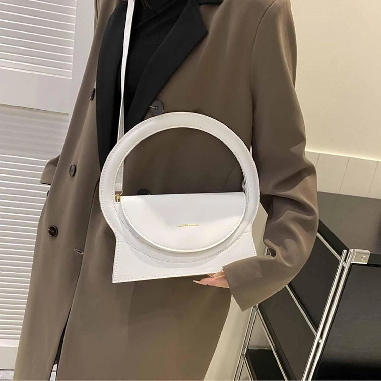 MOLERFO Women's Y2k Retro Top Handle Hobo Bag PU Leather Crossbody Shoulder Bag Handbag Purse Totes Satchels Trendy