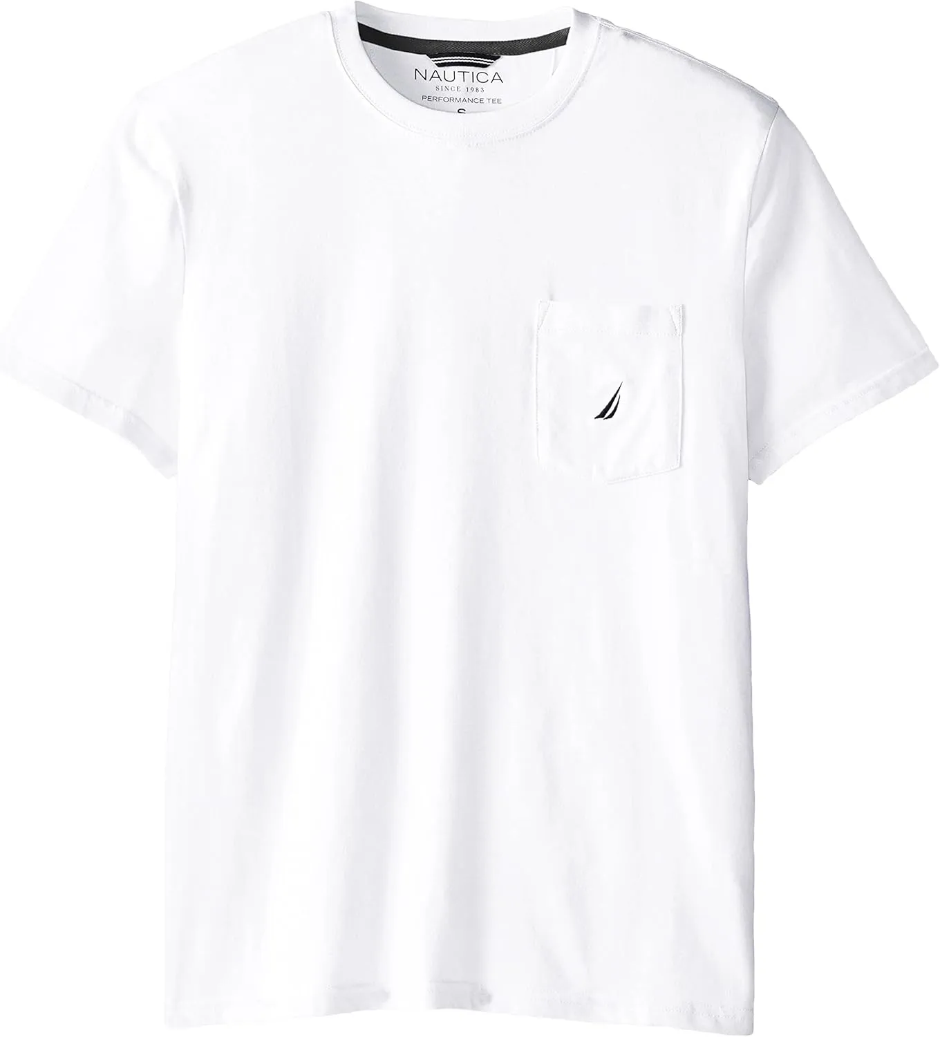 Nautica Men's Solid Crew Neck Short-Sleeve Pocket T-Shirt