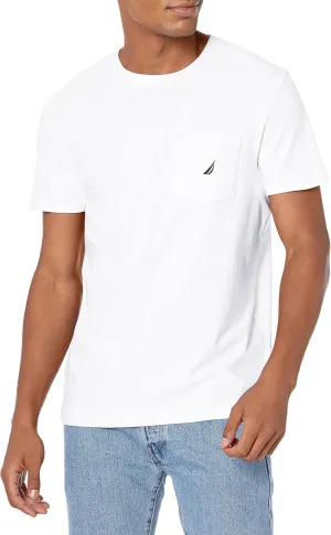 Nautica Men's Solid Crew Neck Short-Sleeve Pocket T-Shirt