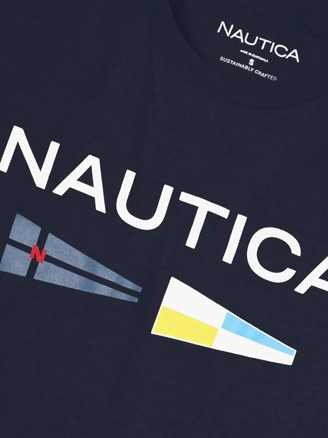 Nautica Men's Sustainably Crafted Logo Signal Flag Graphic T-Shirt