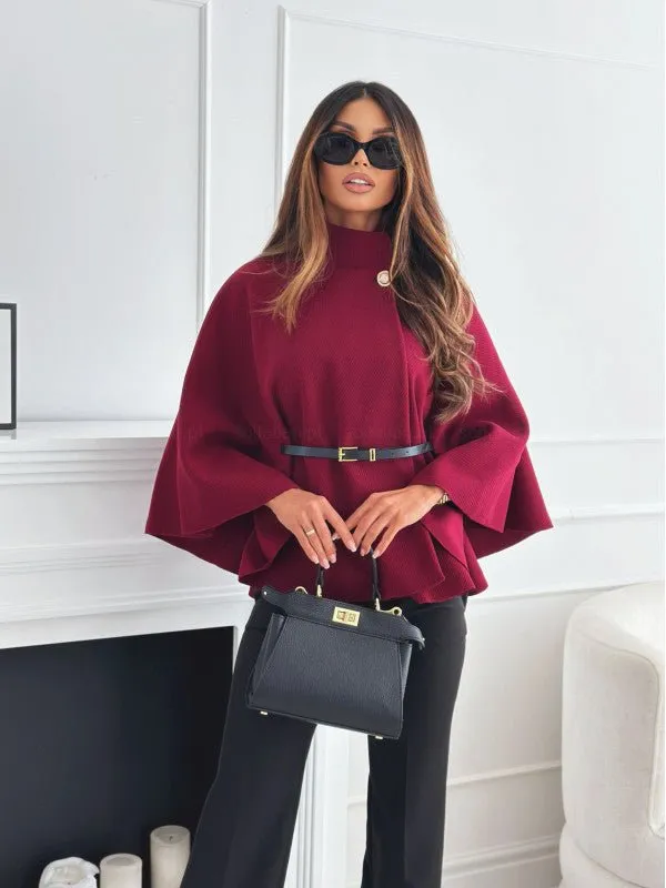 Nieve Batwing Sleeve Cloak with Belt