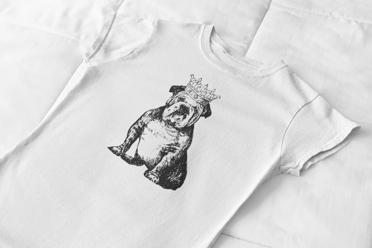 Old Glory British Bulldog Crown Womens Organic T Shirt