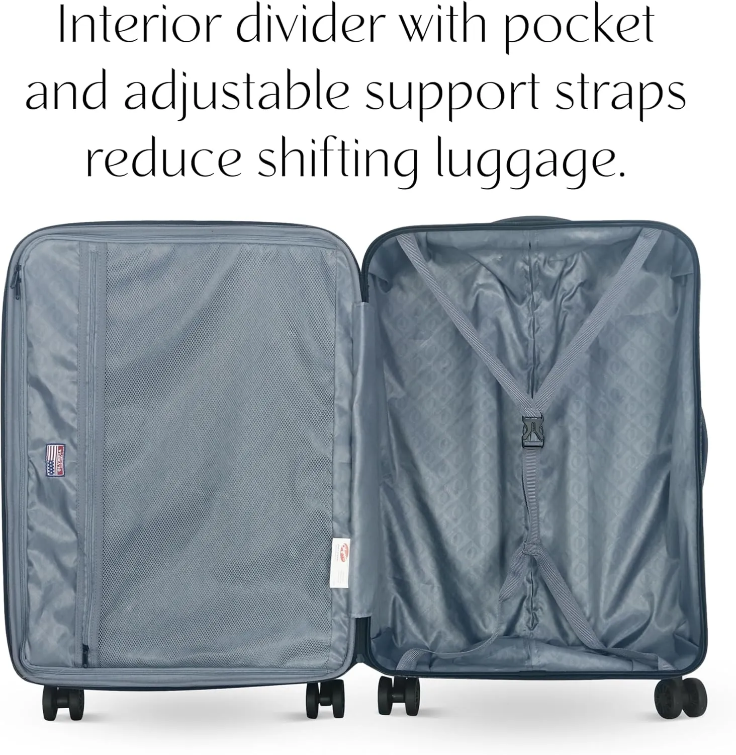 Olympia U.S.A. Shadow 29" Large-Size Checked Luggage  Expandable Hardside Suitcases with Double-Spinner Wheels, Telescoping Handle & Utility Hook (Forest Night)
