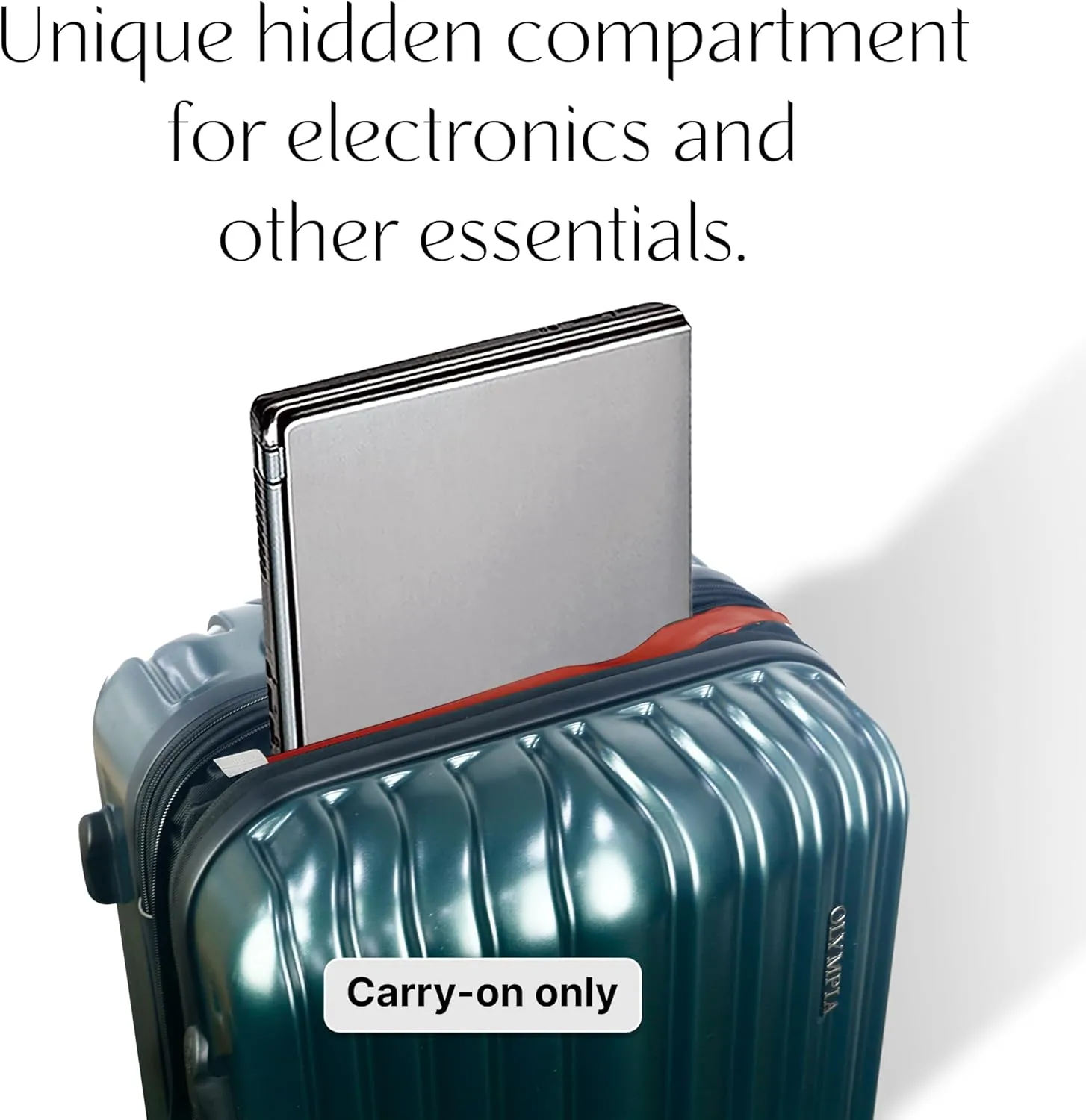 Olympia U.S.A. Shadow 3-Piece Luggage Set (21", 25", 29")  Expandable Hardside Suitcases with Double-Spinner Wheels, Telescoping Handle, Utility Hook & Hidden Laptop Compartment (Forest Night)