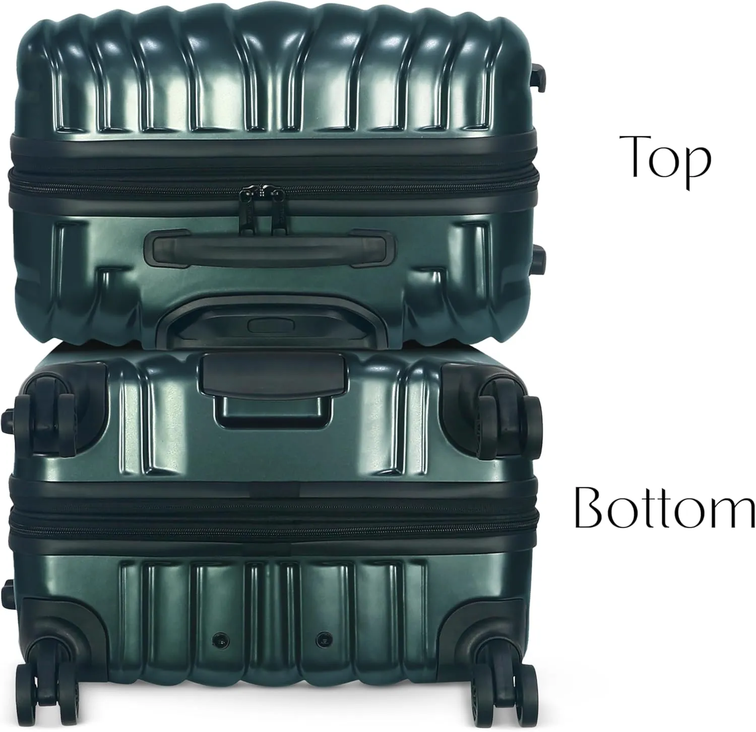 Olympia U.S.A. Shadow 3-Piece Luggage Set (21", 25", 29")  Expandable Hardside Suitcases with Double-Spinner Wheels, Telescoping Handle, Utility Hook & Hidden Laptop Compartment (Forest Night)