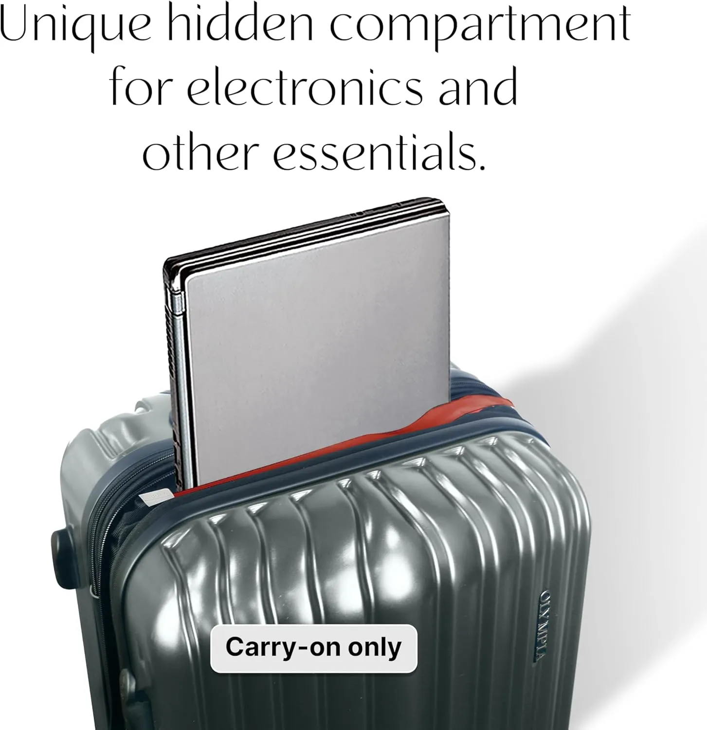 Olympia U.S.A. Shadow 3-Piece Luggage Set (21", 25", 29")  Expandable Hardside Suitcases with Double-Spinner Wheels, Telescoping Handle, Utility Hook & Hidden Laptop Compartment (Smoke Gray)