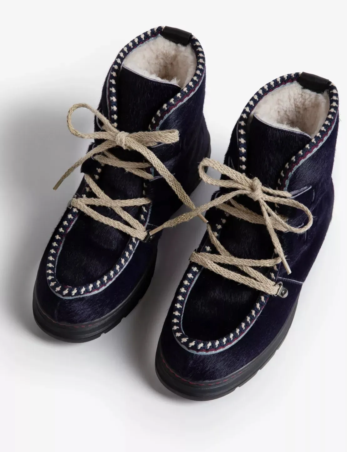 Penelope Chilvers Incredible Pony Shearling-Lined Boot - Ink