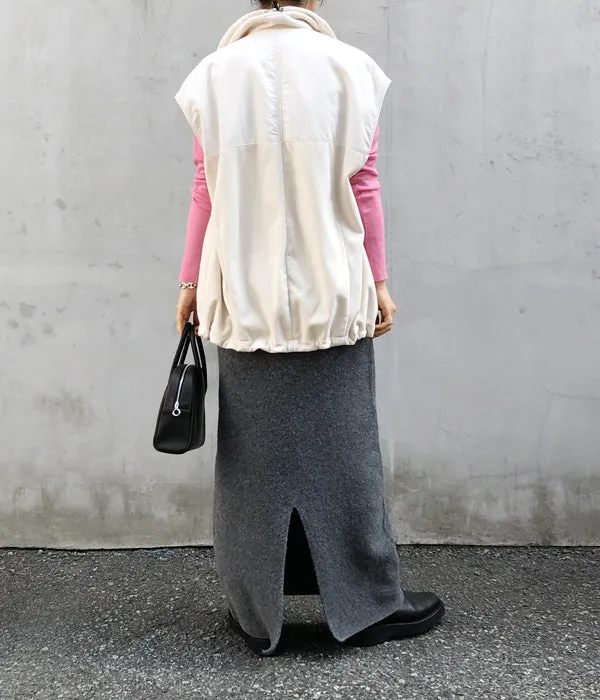 PHEENY/LOOP YARN WHOLEGARMENT SKIRT (CHACOAL)