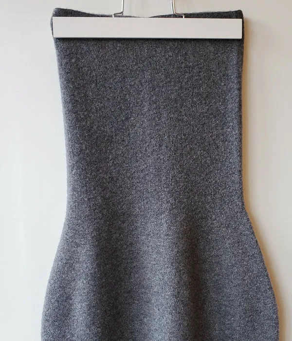 PHEENY/LOOP YARN WHOLEGARMENT SKIRT (CHACOAL)