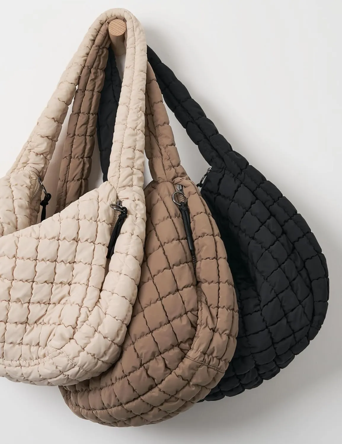 Quilted Tote Bag Large Quilting Cute Puffer Shoulder Bag Lightweight Quilted Padding Hobo Bag for Women Winter Fashion