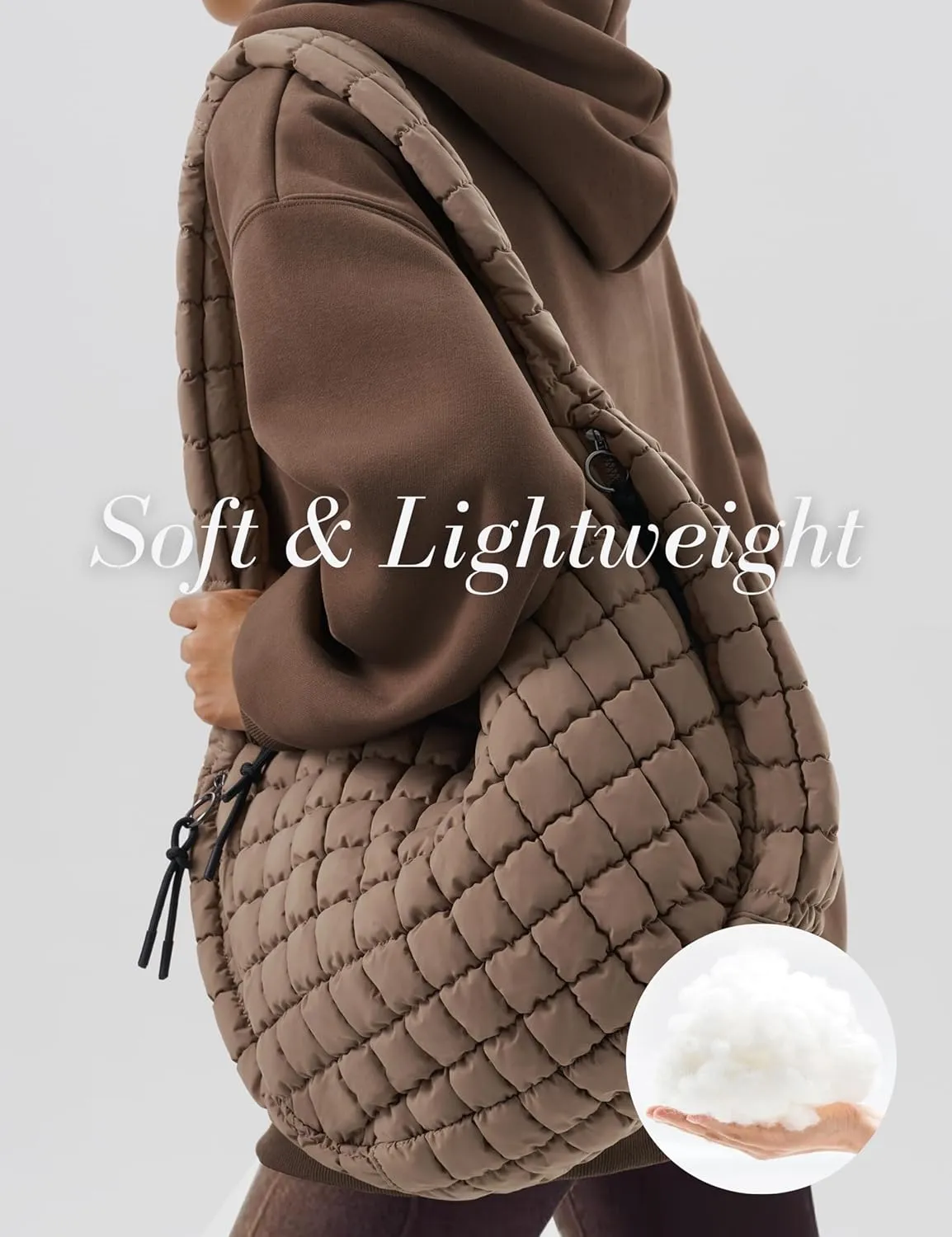 Quilted Tote Bag Large Quilting Cute Puffer Shoulder Bag Lightweight Quilted Padding Hobo Bag for Women Winter Fashion
