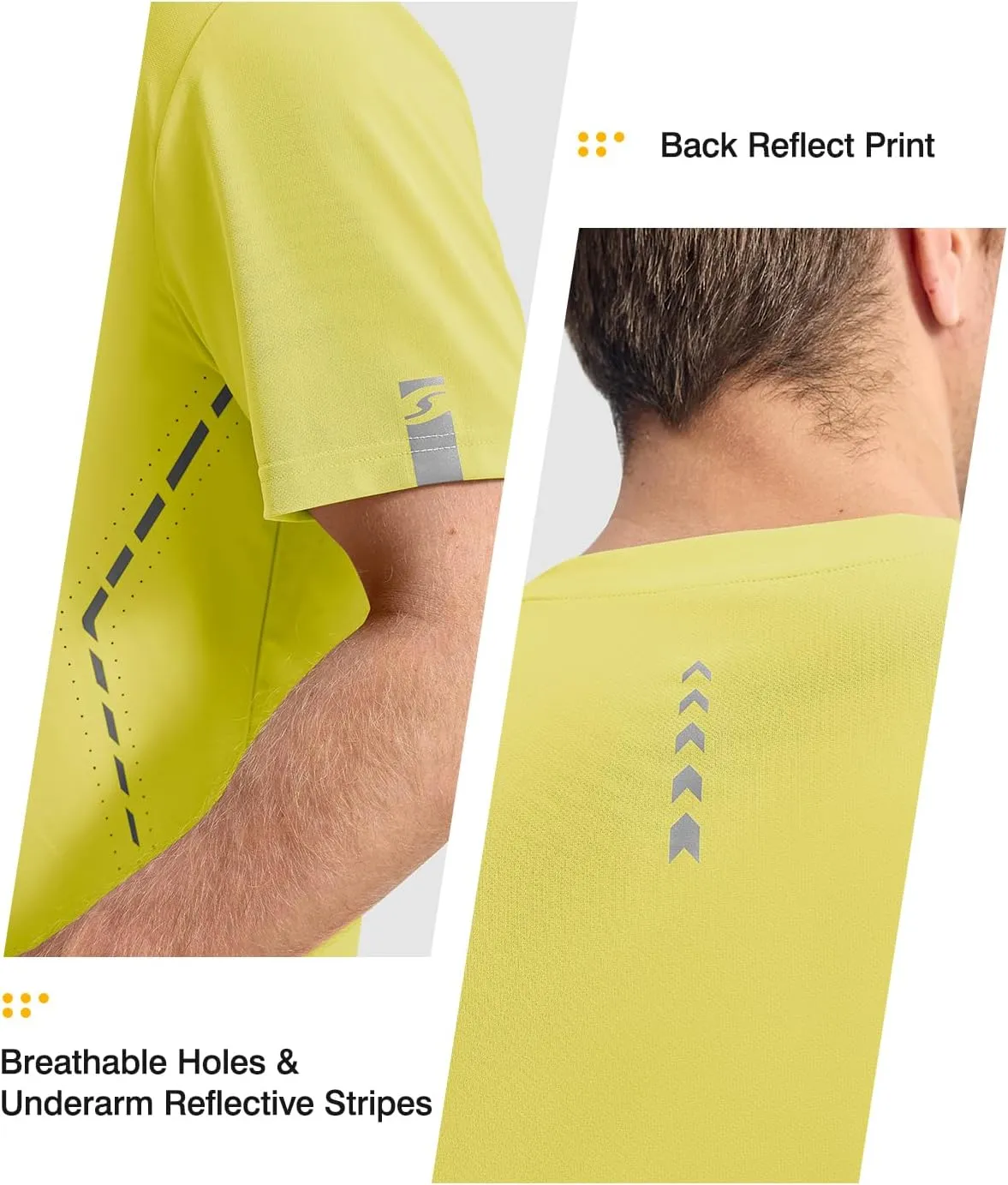 Rdruko Mens Athletic Shirts Dry Fit Short Sleeve Moisture Wicking Workout Shirts Breathable Cool Running Gym T-Shirt