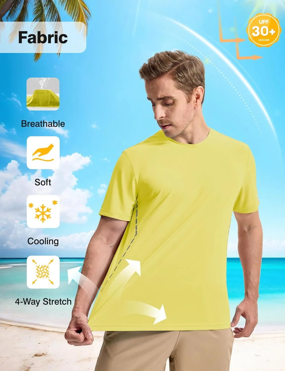 Rdruko Mens Athletic Shirts Dry Fit Short Sleeve Moisture Wicking Workout Shirts Breathable Cool Running Gym T-Shirt