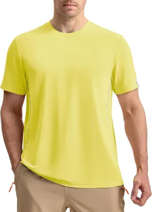 Rdruko Mens Athletic Shirts Dry Fit Short Sleeve Moisture Wicking Workout Shirts Breathable Cool Running Gym T-Shirt